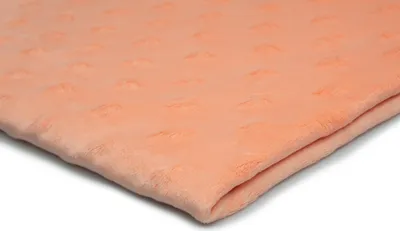 Produktbild von Minkee Fleece Knit mit Sternprägung Papaya 50 x 155 cm