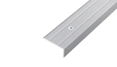 Obrázek produktu pro AP8 schodová lišta vrtaná ACARA, hliník elox stříbro, 10 mm, 25 mm, 2,7 m
