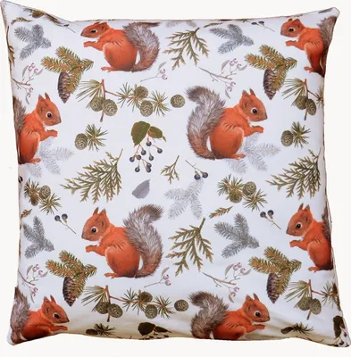 Produktbild von Kissenhülle 40 x 40 cm mit Druckmotiv Eichhörnchen 40 x 40 cm Kissenhülle