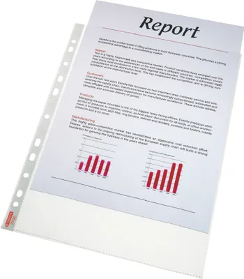 Produktbild von Esselte Prospekthülle Standard A4 PP glasklar 0,08 mm 100 Hüllen