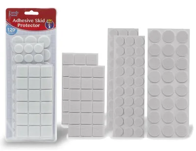 Obrázok produktu pre Samolepiace plstené klzáky - plsť na ochranu podlahy proti poškriabaniu - biela - 120 kusov - samolepiaca plsť na nábytok - plsť na ochranu podlahy pre stoličky a nábytok