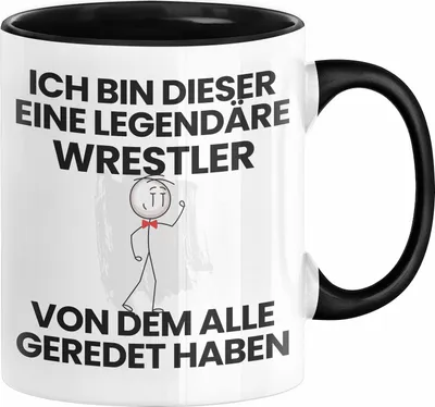 Produktbild von Wrestler Geschenk Tasse Lustige Geschenkidee Geburtstag für Wrestler Ich Bin Dieser Legendäre Wrestler Von Dem Alle Geredet Haben Kaffee-Becher (Schwarz)