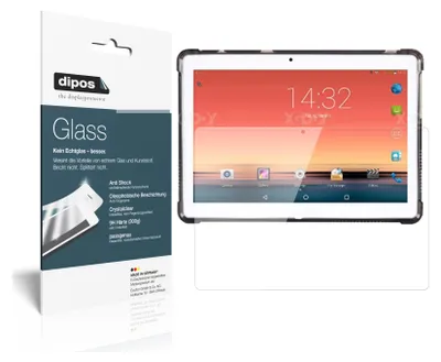 Produktbild von 2x Schutzfolie für XGODY TB01 10.1 Zoll - Anti-Shock 9H Folie dipos Glass Kunststoffglas