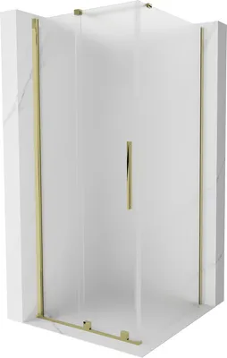 Obrázok produktu pre Mexen Velar posuvná sprchová kabína 120 x 120 cm, mrazená, zlatá - 871-120-120-31-50