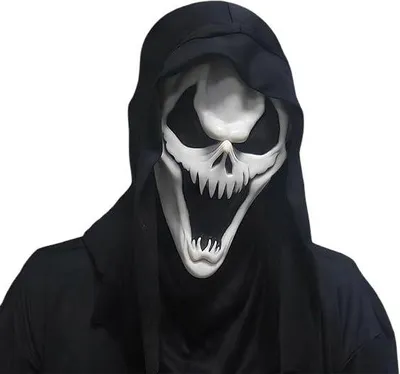 Obrázok produktu pre Latexová maska Ghostface s kapucňou, kostým na Halloween, Scream Cosplay