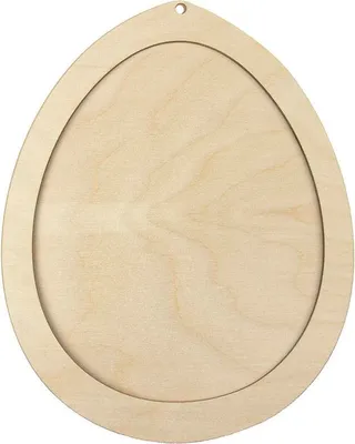 Zdjęcie produktu dla Jajko drewniane z ramką 20cm