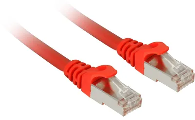 Produktbild von Patchkabel SFTP, RJ-45, mit Cat.7a Rohkabel (rot, 50cm)