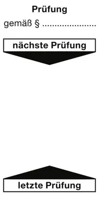 Produktbild von Dreifke® Aufkleber Grundplakette Prüfung gemäß § nächste Prüfung..., Folie, 4...