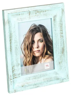 Fotorahmen Blau 15x20 cm Holz Shabby-Chic