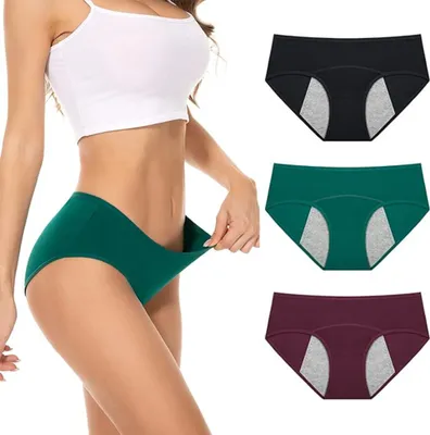 Produktbild von Damen Unterhosen 3er Pack,Weich Atmungsaktiv Slips, Atmungsaktiv Panties,Unterhosen Damen Baumwolle Atmungsaktive Hipster Unterwäsche Mehrpack