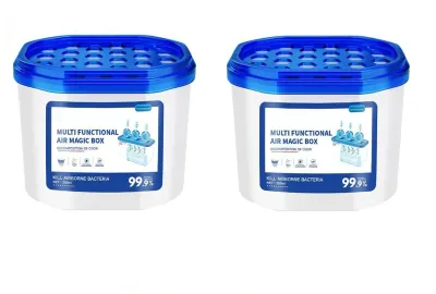 Image de Absorbeurs d'humidité - Boîtes absorbeurs d'humidité - Lot de 2 - 500 ml par boîte - Pour armoires et salles de bains - Absorbe les odeurs