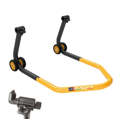 Produktbild von LV8 ELEVATE Universal-Montageständer für Vorderrad mit Kegelaufnahmen, Schwarz/Gelb
