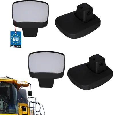 Obrázek produktu pro KOTARBAU® Sada 2 panoramatických univerzálních zrcátek pro traktor Zrcátko vnější 215 x 160 mm Zrcátko pro nákladní automobily Zpětné zrcátko pro traktor Zrcátko pro obytný automobil Teleskopické zrcátko pro přívěs Zrcátko pro automobil