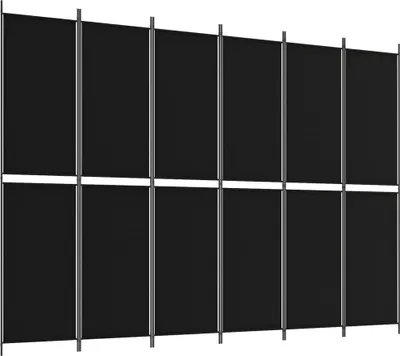 Obrázek produktu pro vidaXL 6dílné paravány černé 300x220 cm Látka