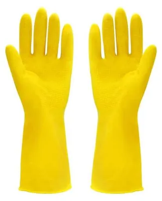 Produktbild von FORINT FLOK1 Starker Gummihandschuh Latexbeflockt Größe S