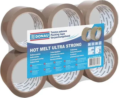 Produktbild von Verpackungsband 48 mm x 66 m, braun (6 Stück) – Donau
