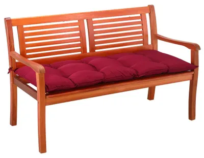 Produktbild von DETEX® Bankauflage Sitzkissen Dunkelrot Polyester Visko-Effekt 110x45cm Sitzpolster Gartenbank Bank Kissen Polster Auflage Rückenkissen Bankkissen Sitzauflage 2-Sitzer