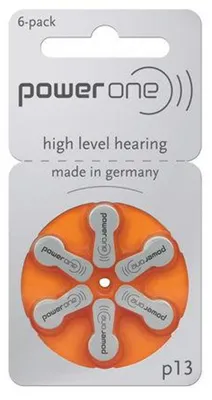 Produktbild von Power One p13, Einwegbatterie, Zink-Luft, 1,45 V, 6 Stück(e), 300 mAh, 5,4 mm