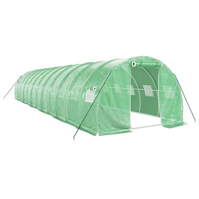 Obrázek produktu pro Skleník s ocelovým rámem zelený 36 m² 12 x 3 x 2 m
