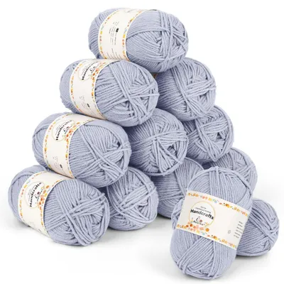 Obrázek produktu pro Příze na pletení, 5 nití, 600 g (12 x 50 g), barevná, polyakryl, velmi měkká, vhodná pro háčkování i pletení