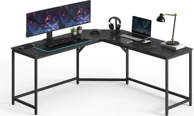 Produktbild von VASAGLE Schreibtisch Eckschreibtisch L-förmiger Computertisch 149 x 149 x 76 cm (L x B x H) schwarze Bürotisch