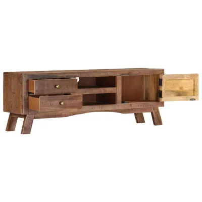 Image de vidaXL Armoire TV 110x30x40 cm Bois de manguier rugueux