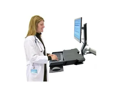 Obrázek produktu pro Ergotron StyleView Sit-Stand Combo Arm with Worksurface, 14,5 kg, 61 cm (24"), 75 x 75 mm, 100 x 100 mm