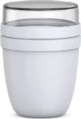 Produktbild von Mepal | Lunchpot Ellipse Limited Edition | Cool Grey | Müslibecher To Go | für Tiefkühler, Mikrowelle & Spülmaschine | 500 + 200 ml