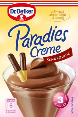 Produktbild von Dr. Oetker Paradies Creme Schokolade softig leichtes Cremedessert 74g