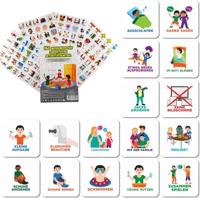 Productafbeelding van Pictogramstickers voor kinderen – 160 stuks