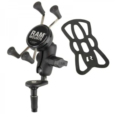 Zdjęcie produktu dla RAM Mounts RAM-B-176-A-UN7, Telefon komórkowy/Smartfon, Uchwyt aktywny, Motocykl, Czarny