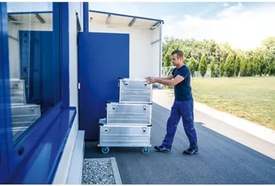 Produktbild von Aluminium-Untersetzwagen zum Transport von Transportkisten