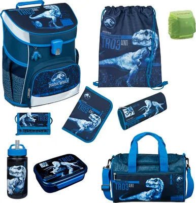 Produktbild von JURASSIC WORLD DINOSAURIER Schulranzen Scooli Campus Fit 9-teiliges Set mit Sporttasche