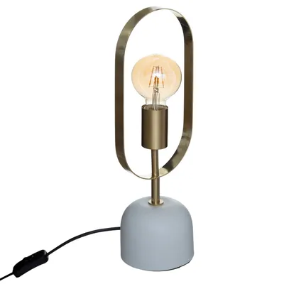 Zdjęcie produktu dla LAMPKA STOŁOWA Edi w stylu glamour MARMUROWA/ZŁOTA