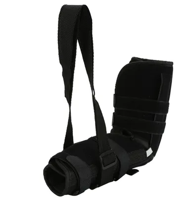 Produktbild von Schwarze L-Armschlinge, Schulterimmobilisator, verstellbare Armstütze, Handgelenksverstauchung, Unterarmbruch