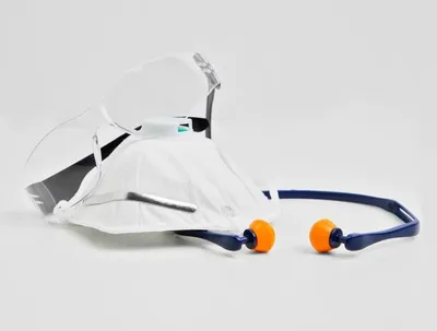 Zdjęcie produktu dla Okulary ochronne z zausznikami i przezroczystymi szkłami, DIN EN 166 F