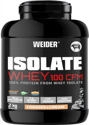 Produktbild von Weider Isolate Whey 100 CFM (2000g) Cookies & Cream - Eiweiße - Molkenprotein-Isolat