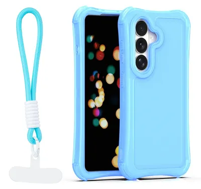 Immagine prodotto di Custodia protettiva Safepop con cordino per Samsung Galaxy S26 Plus, colore blu