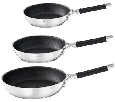 Produktbild von RÖSLE Bratpfannen Set 3tlg. SILENCE PRO Ø 20/24/28cm Antihaftversiegelung