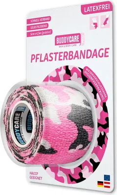 Produktbild von Pflasterbandage latexfrei Buddycare Med pink 1 St