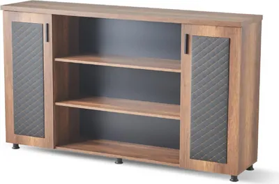 Produktbild von Arbeitszimmer-Set 2tlg Bürotisch Aktenschrank Braun Schwarz Zweifarbig