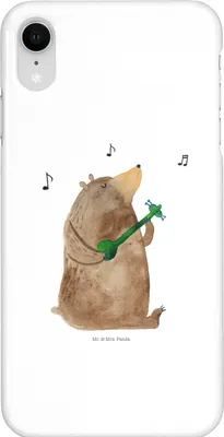 Produktbild von Mr. & Mrs. Panda Iphone XR Handyhülle Bär Gitarre - Weiß - Geschenk, Premium Kunststoff, Teddy, Handy Case