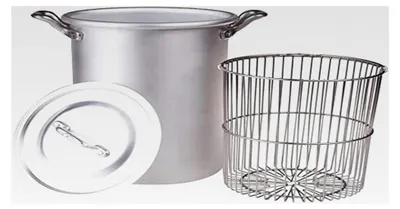 Produktbild von Agnelli Asparagera/Zamponiera Töpfe mit Korb und Deckel, BLTF Aluminium, 16 cm, 16 Liter, Silber