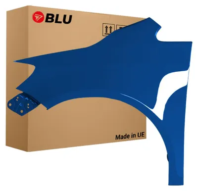 Obrázek produktu pro BLU Blatník náhrada pro VW Volkswagen Golf V Plus / Golf 5 Plus / Golf V+ LA5K Levý Modrý OlympiaBlau | 2005-2009 | Přední | Lakovaný | Připravený k montáži, Obrázek vytvořený pomocí AI