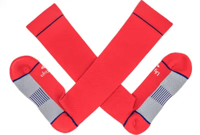 Produktbild von MEGAGROUP 2 Paar Casual Socken Stricksocken 40-44 Strümpfe rot grau für Sport