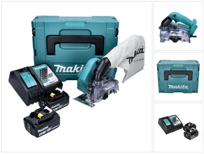 Image de Makita DCC 500 RGJ Scie diamant sans fil 125 mm Brushless 18V + 2x Batteries 6,0Ah + Chargeur + Coffret Makpac