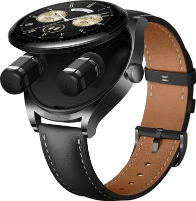 Produktbild von Huawei Watch Buds Smartwatch, integrierte Ohrhörer, KI-Geräuschreduzierung, leicht, Android/iOS-kompatibel, schwarz