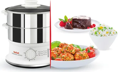 Produktbild von Dampfgarer Convenient Series VC1451 (edelstahl/weiß, 900 Watt, 2x 3 Liter)