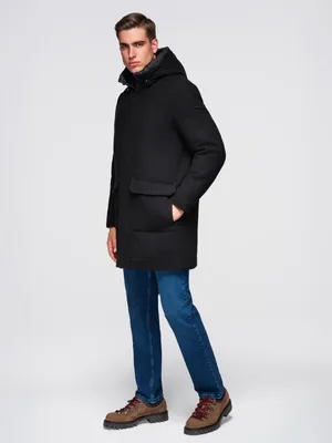Produktbild von Ombre Clothing Parka für Männer Synice schwarz XXL