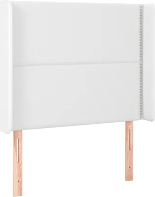 Produktbild von vidaXL Kopfteil mit Ohren Weiß 103x16x118/128 cm Kunstleder